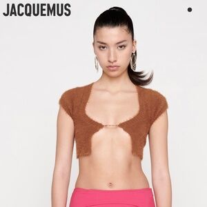 Brown Women's Jacquemus La Maille Neve Fluffy Charm Cardigan